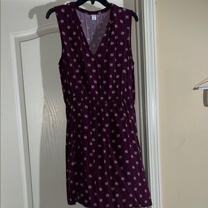 Floral Purple Sleeveless Dress